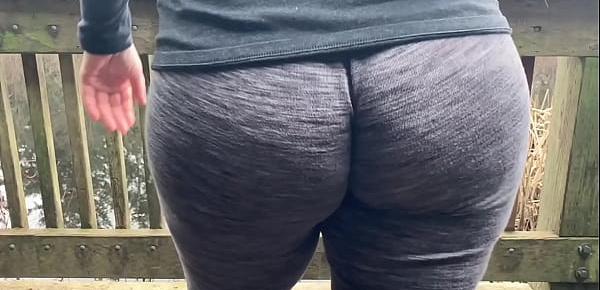  Succulent Booty Mom Has A Wedgie In Her Full Cheeks Outside